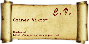 Cziner Viktor névjegykártya